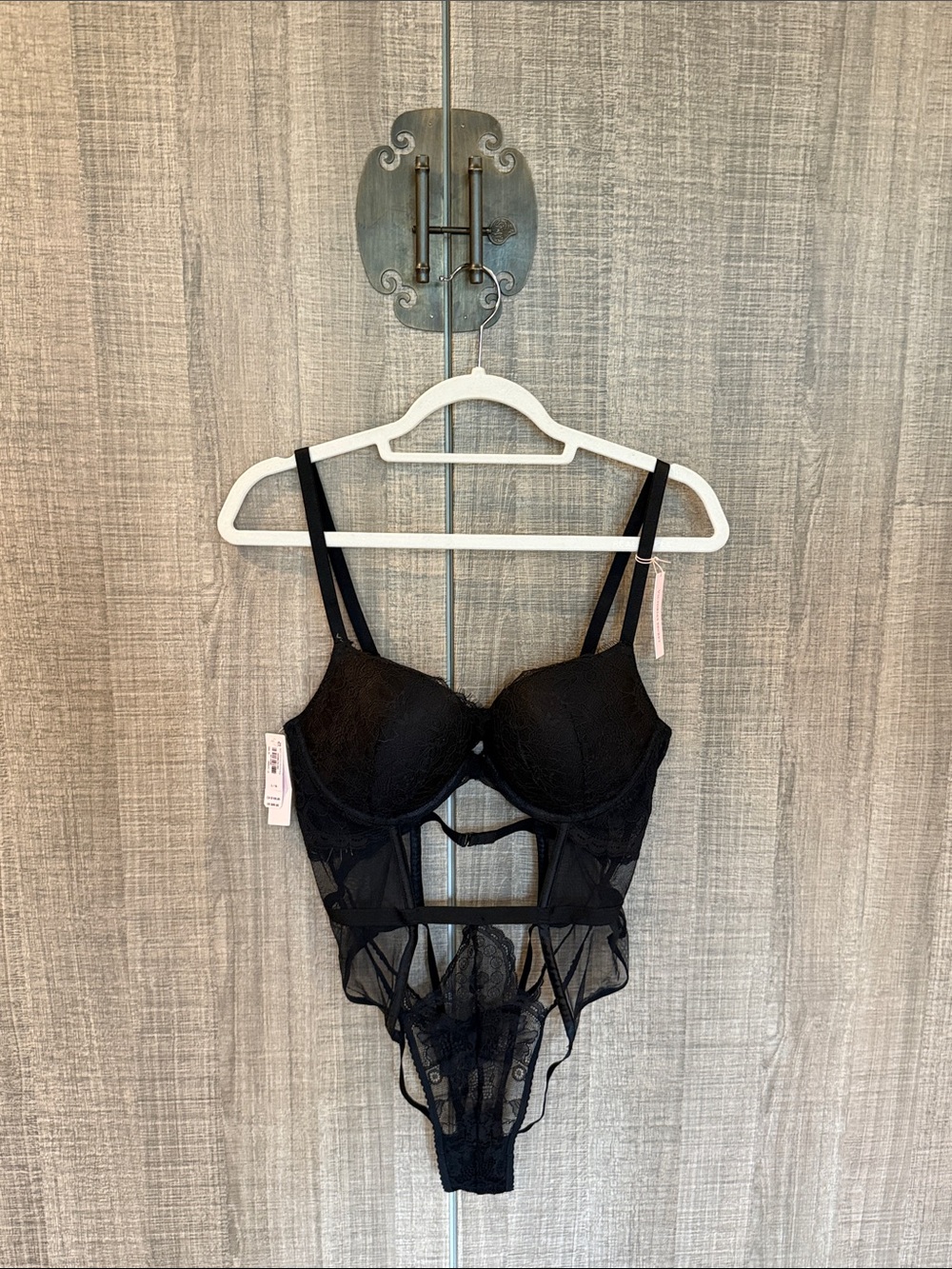 Victoria's Secret Cutout Lace Teddy, Push Up, Lace Fabric Lingerie